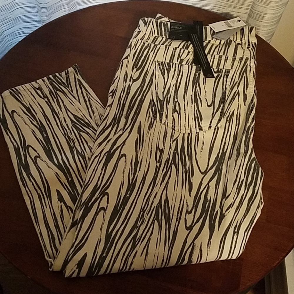 Lane Bryant zebra print stretch jeans (C6-X)